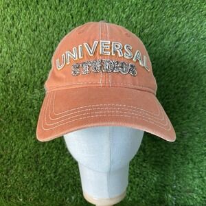 Universal Studios 1912 Embroidered Canvas Baseball Hat Adjustable Orange Florida